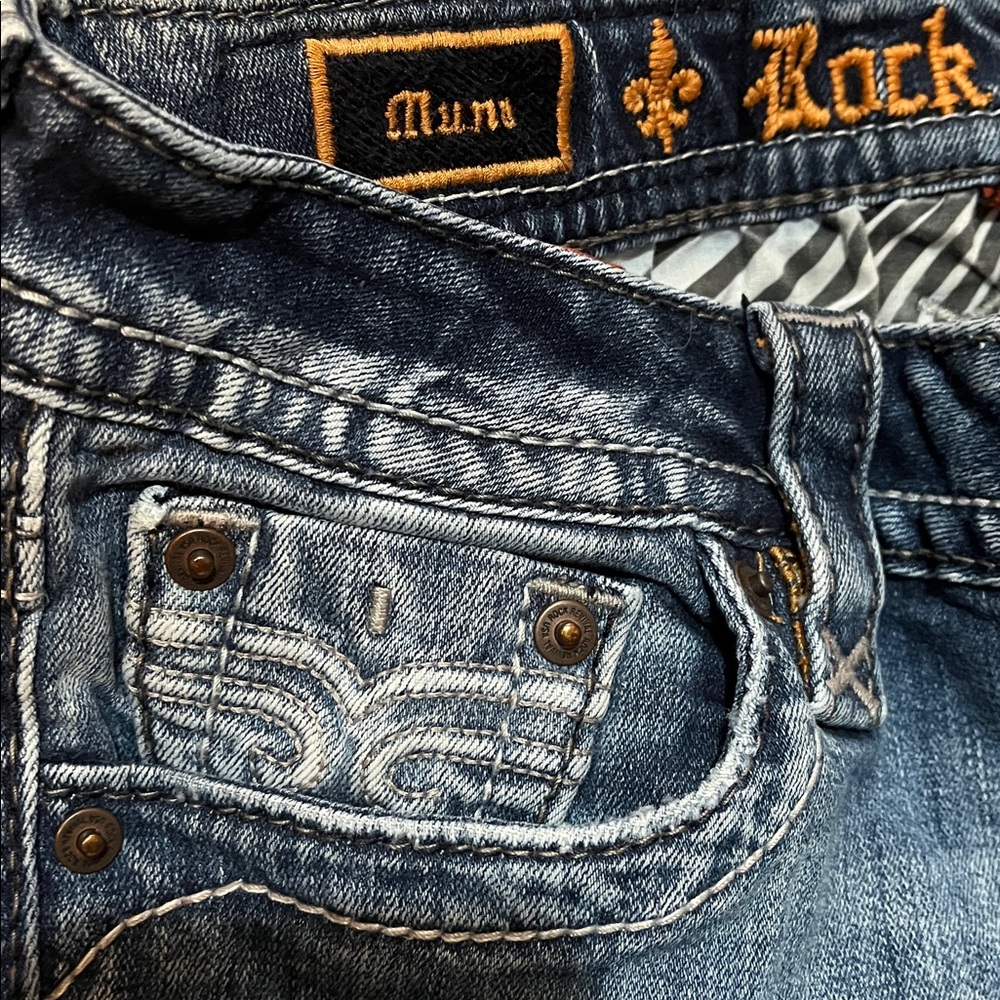 Rock Revival Muna Mid Rise Light Blue Skinny Jeans - Picture 5 of 12